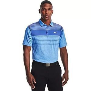 Under Armour Loose Men's Playoff  Golf Polo Shirts Size XXL Blue Lightweig